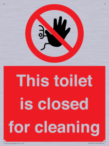 This toilet is closed for cleaning